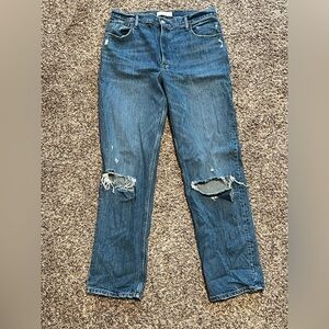 Abercrombie & Fitch: 90’s ultra high rise straight denim jeans Size 32/14 Long